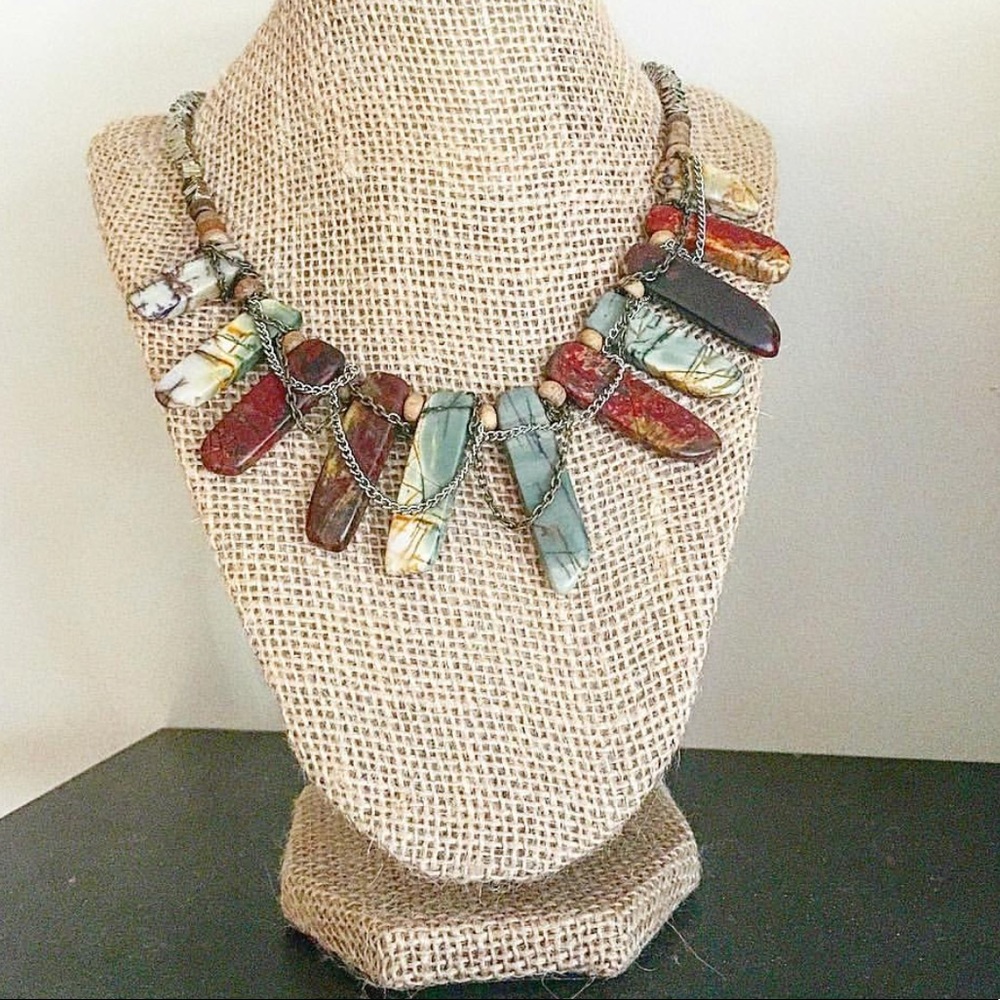handmade statement necklace! Made with all the 💕